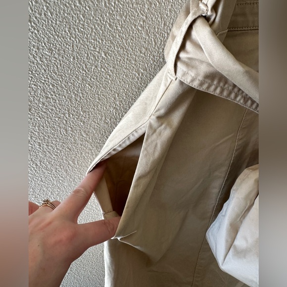 J. Crew Beige Button-Front Shirt Dress with Tie Waist - Picture 7 of 10